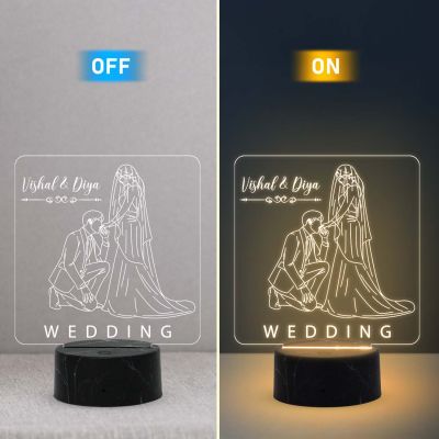 Couple Night lamp Gift for Wedding Anniversary